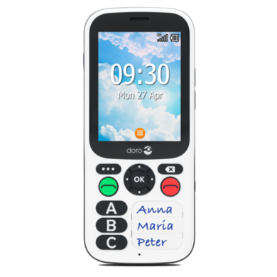 GRADE A1 - Doro 780X Black/White 2.8" 4GB 4G Dual SIM Unlocked & SIM Free
