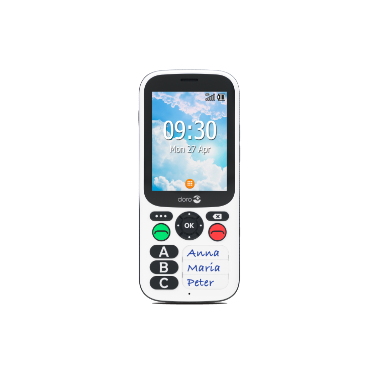 Doro 780X Black/White 2.8" 4GB 4G Dual SIM Unlocked & SIM Free Mobile Phone