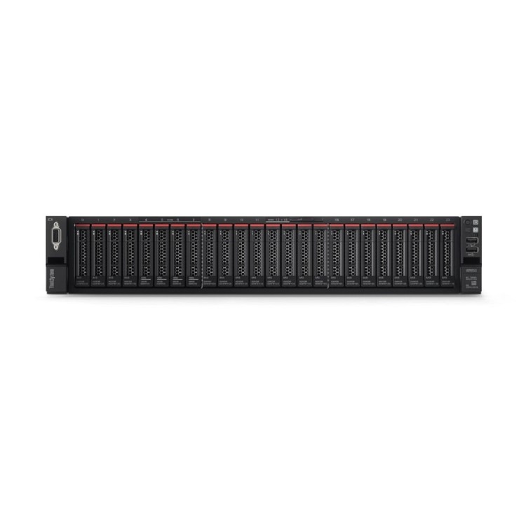 
 Lenovo ThinkSystem SR650 7X06 - Server - rack-mountable - 2U - 2-way - 1 x Xeon Silver 4210R / 2.4 GHz - RAM 32 GB - SAS - hot-swap 2.5" bays - no HDD - G200e - no OS -