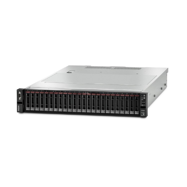 
 Lenovo ThinkSystem SR650 7X06 - Server - rack-mountable - 2U - 2-way - 1 x Xeon Silver 4210R / 2.4 GHz - RAM 32 GB - SAS - hot-swap 2.5" bays - no HDD - G200e - no OS -