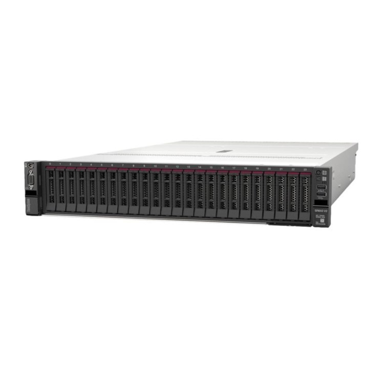 ThinkSystem SR650 V2 7Z73 - Server - rack-mountable - 2U - 2-way - 1 x Xeon Silver 4309Y / 2.8 GHz - RAM 32 GB - SAS - hot-swap 2.5" bays - no HDD - Matrox G200 - no OS - 