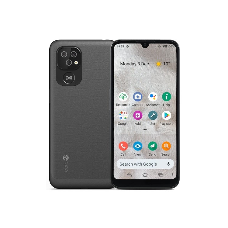 GRADE A1 - Doro 8100 Black 6.1" 32GB 4G Unlocked & SIM Free Smartphone