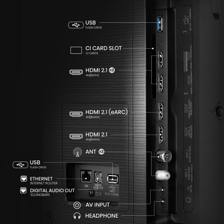 Hisense E78QTUK PRO 85 inch Smart 4K Ultra HD QLED TV
