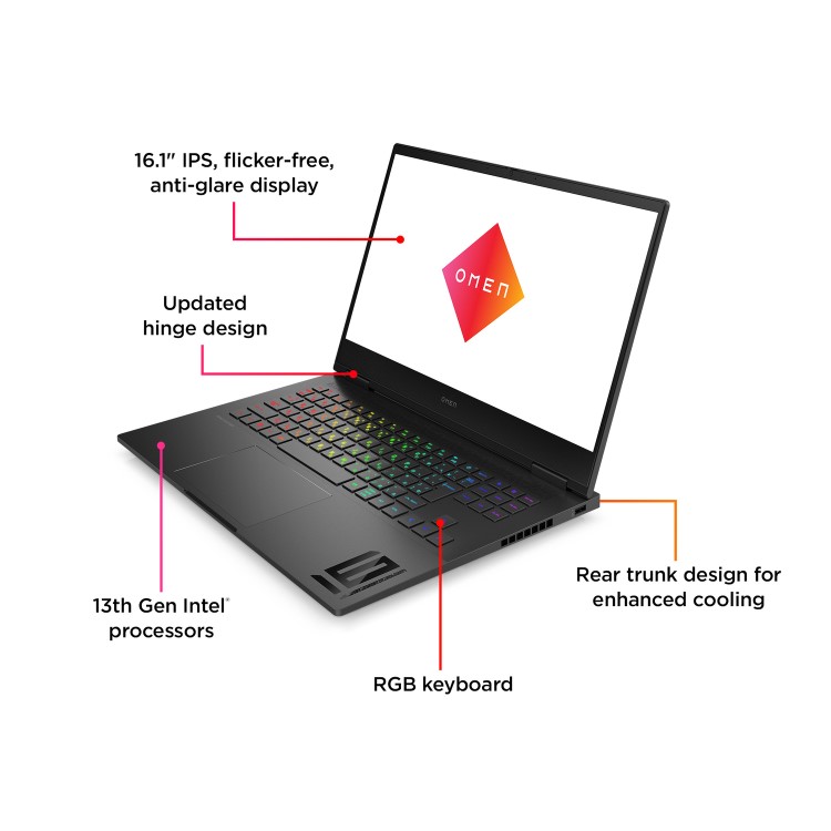 HP OMEN 16-wf0005na Intel Core i7 16GB RAM 1TB SSD RTX 4070 165Hz 16 Inch Windows 11 Gaming Laptop