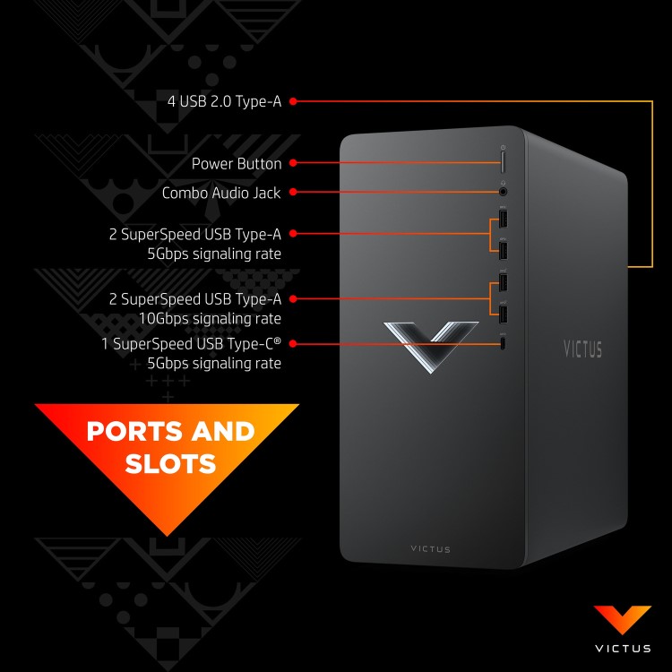HP Victus AMD Ryzen 5 5600G 16GB RAM 512GB SSD RTX 3050 Windows 11 Gaming Desktop PC