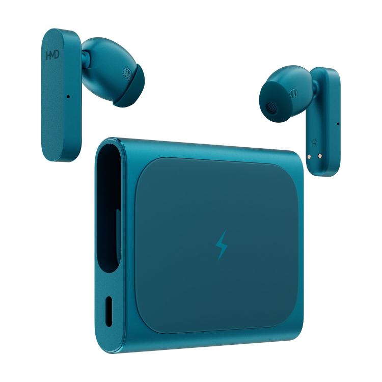 HMD Amped Buds Wireless Earphones with Integrated Powerbank - Cyan