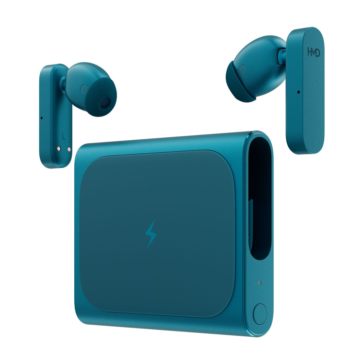 HMD Amped Buds Wireless Earphones with Integrated Powerbank - Cyan