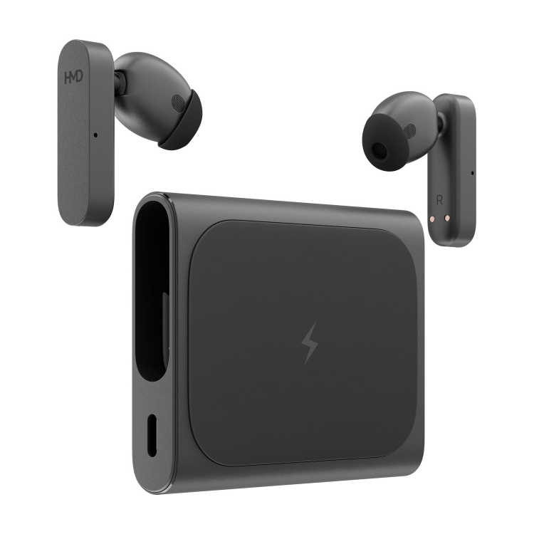 HMD Amped Buds Wireless Earphones with Integrated Powerbank - Black