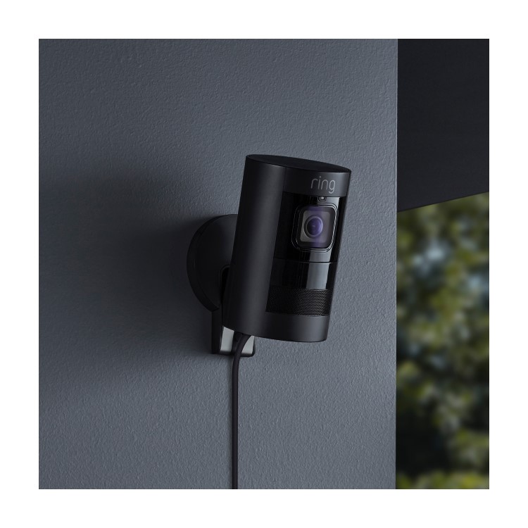 Box Opened Ring 1080p HD Stick Up Cam Elite Black
