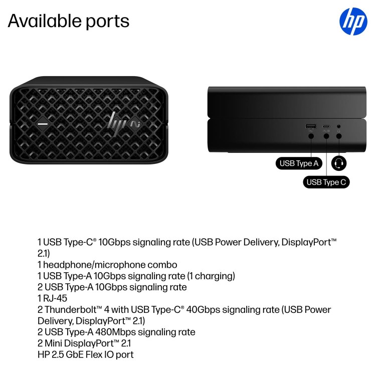 HP Z2 G1a Mini AMD Ryzen AI Max PRO 390 64GB RAM 1TB SSD Windows 11 Pro Workstation PC