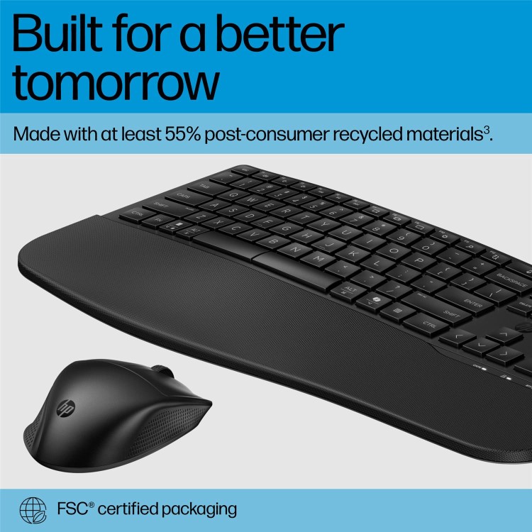 HP 685 Dual Mode Full Size Wireless Keyboard and Mouse Combo