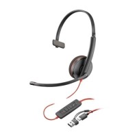 Poly Blackwire 3210 Monoaural Wired Headset Poly Blackwire 3210 Monoaural Wired Headset