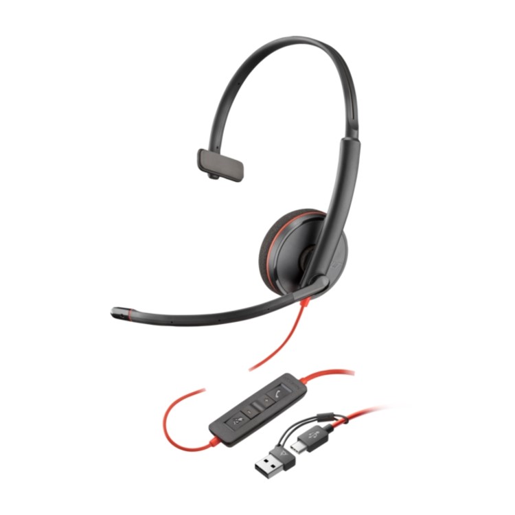 Poly Blackwire 3210 Monoaural Wired Headset