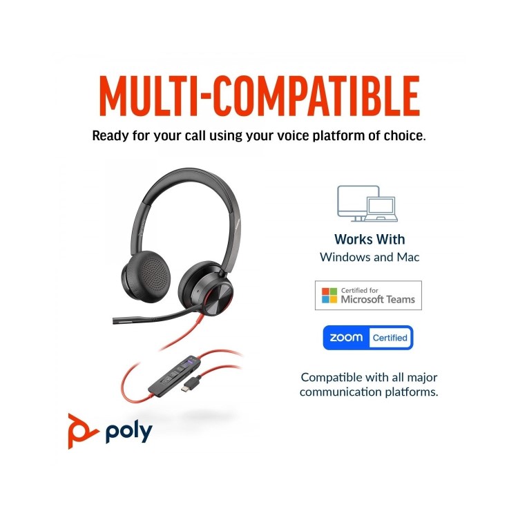 Poly Blackwire 8225 Wired Headset