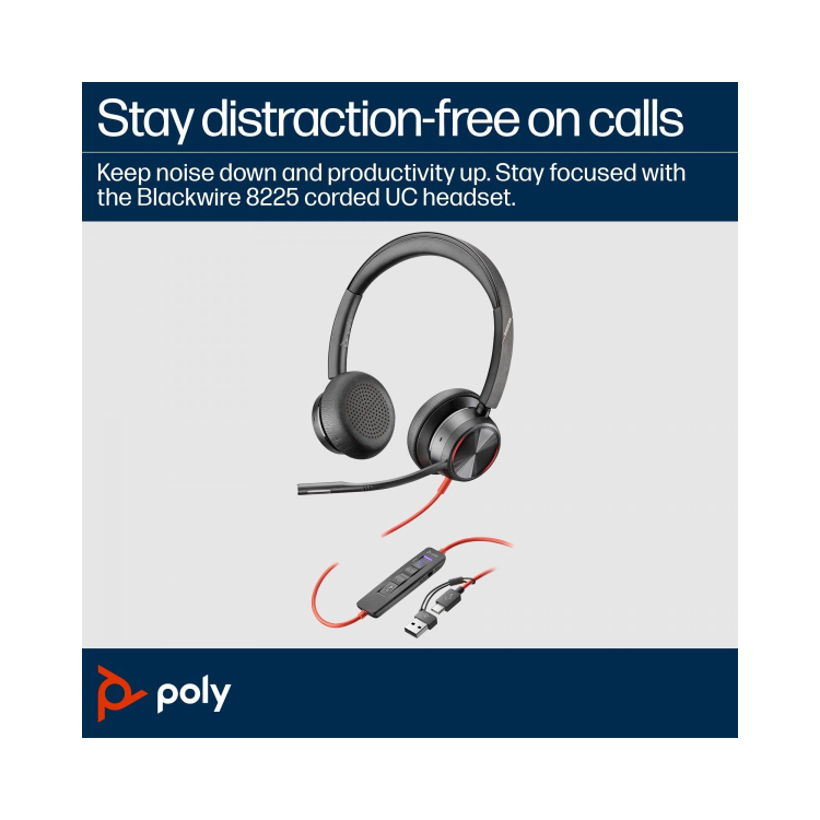Poly Blackwire 8225 Wired Headset