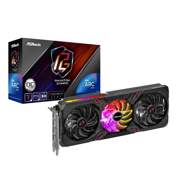 ASRock Intel Arc A770 Phantom Gaming F 8GB 2200MHz GDDR6 OC Graphics Card