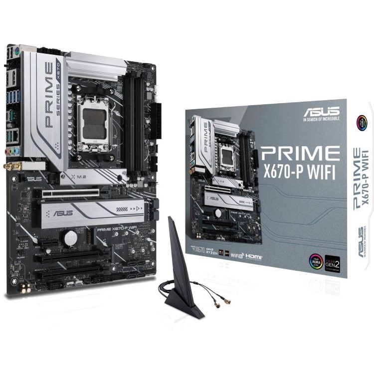 ASUS PRIME X670-P WIFI AMD X670 AM5 Socket ATX Motherboard