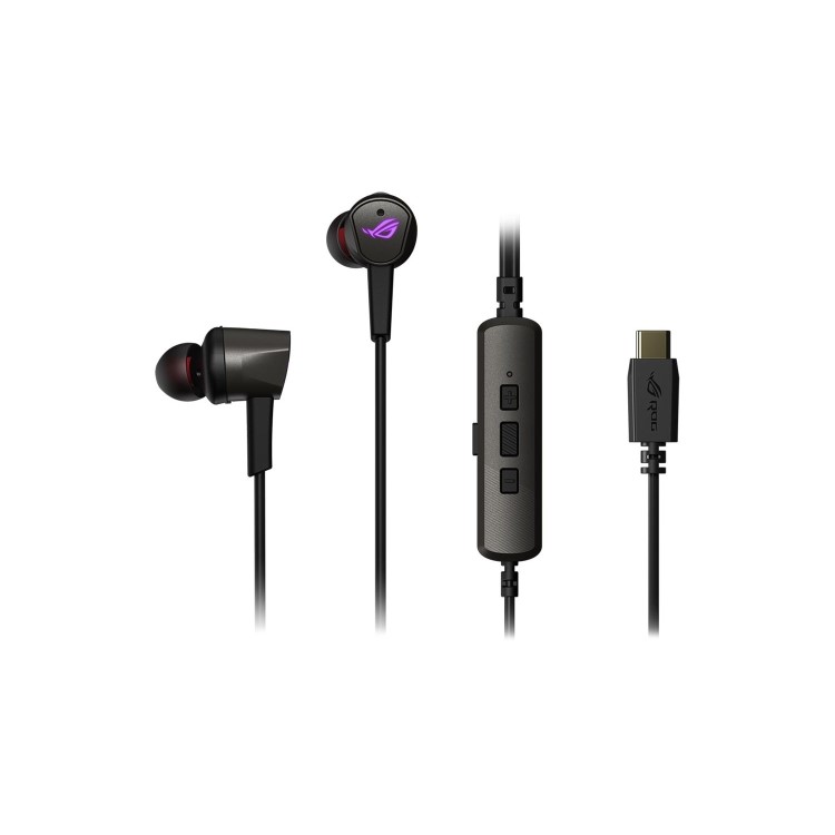 ASUS ROG Cetra II Gaming In-Ear Earset USB-C with Noise Suppression Microphone Black