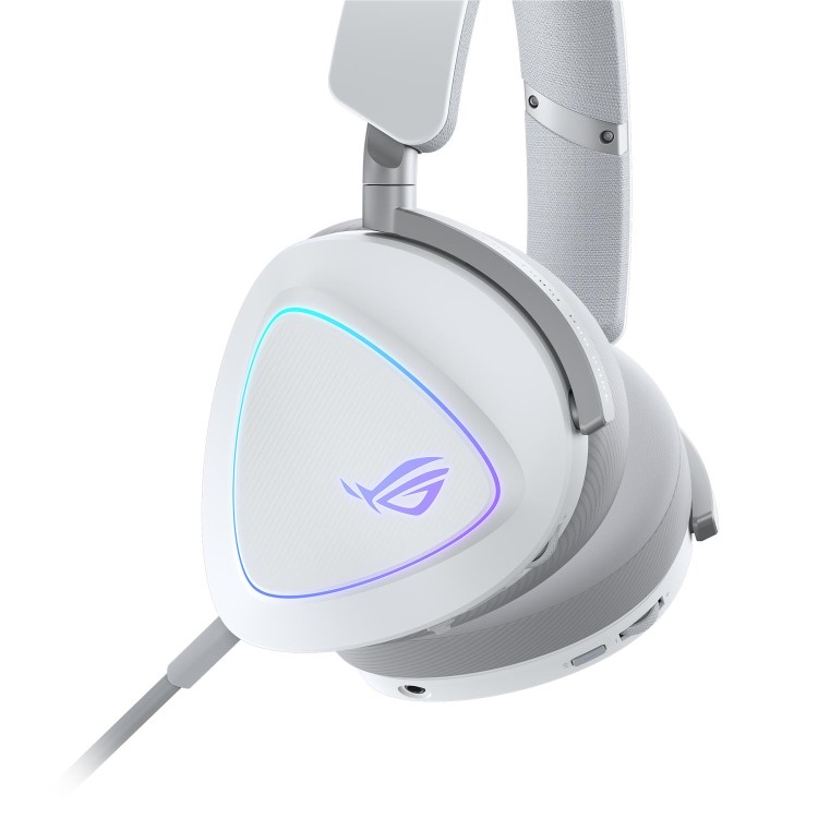 ASUS ROG Delta II Wireless Gaming Headset (50mm Titanium Drivers, ROG SpeedNova, 10mm Super-Wideband Mic, 153-HR Battery, DualFlow Audio, BT, 2.4GHz, 3.5mm, For PC, Switch, PS4, PS5, Xbox)- Black