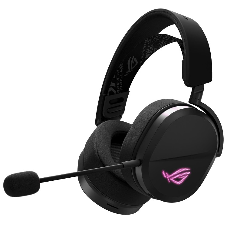 ASUS ROG Pelta Wireless Gaming Headset (BT, ROG SpeedNova 2.4GHz, USB-C, Lightweight 309g, 50mm ROG Titanium-Plated Drivers, 10mm Super-Wideband Mic, 60HR Battery, For PC, Switch, PS5)- Black
