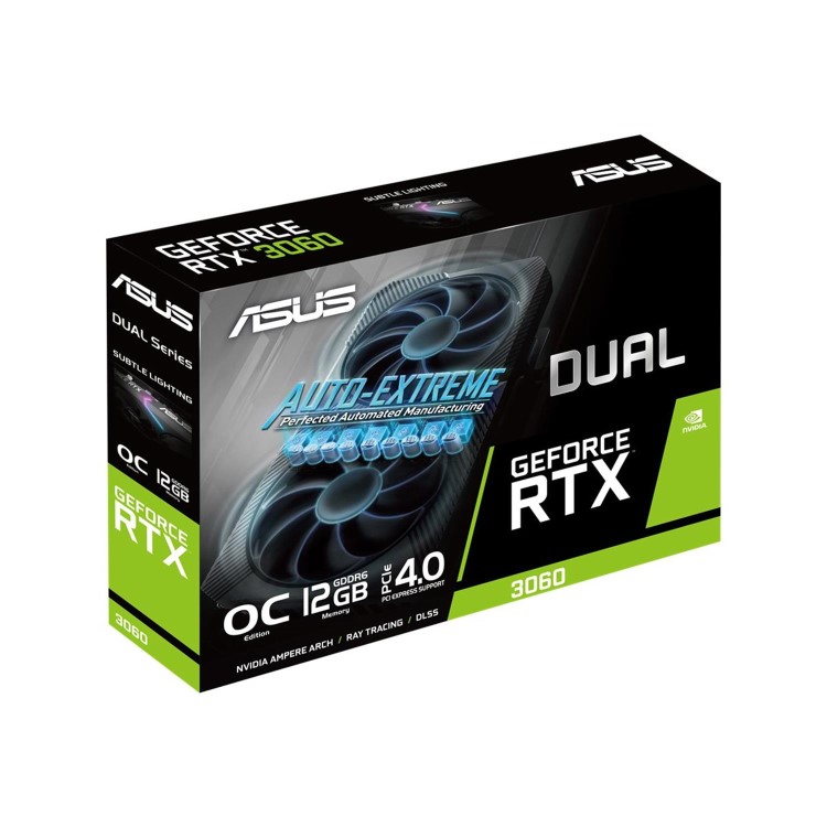 Asus NVIDIA Dual GeForce RTX 3060 V2 12G 1867MHz GDDR6 OC Graphics Card