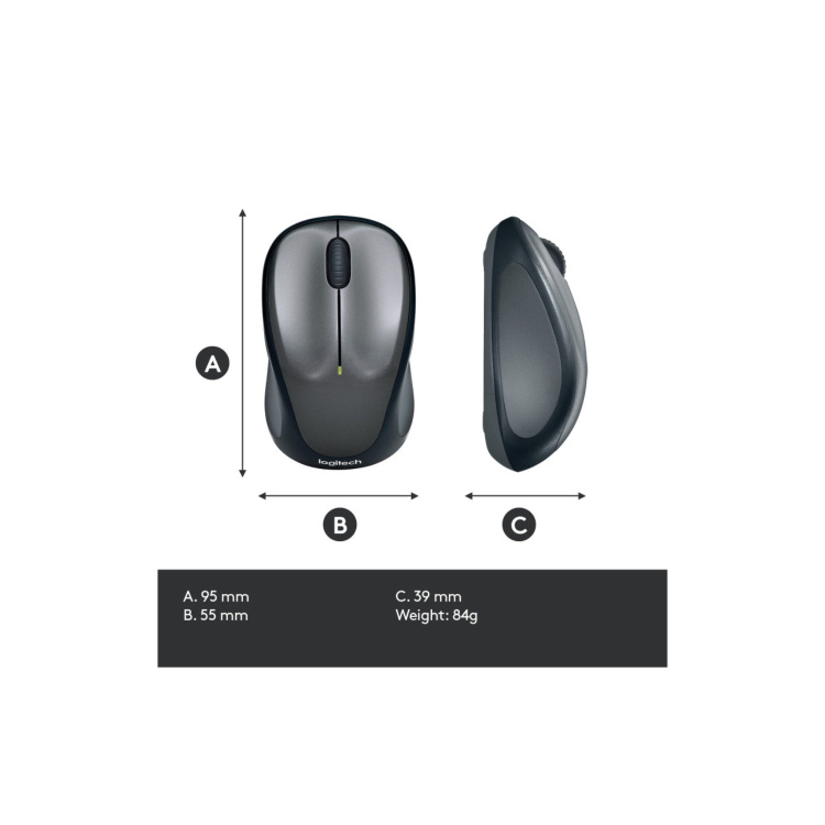 Logitech M235 Wireless Mouse Grey