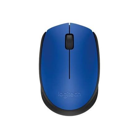 Logitech M171 - Mouse - wireless - 2.4 GHz - USB wireless receiver - black blue