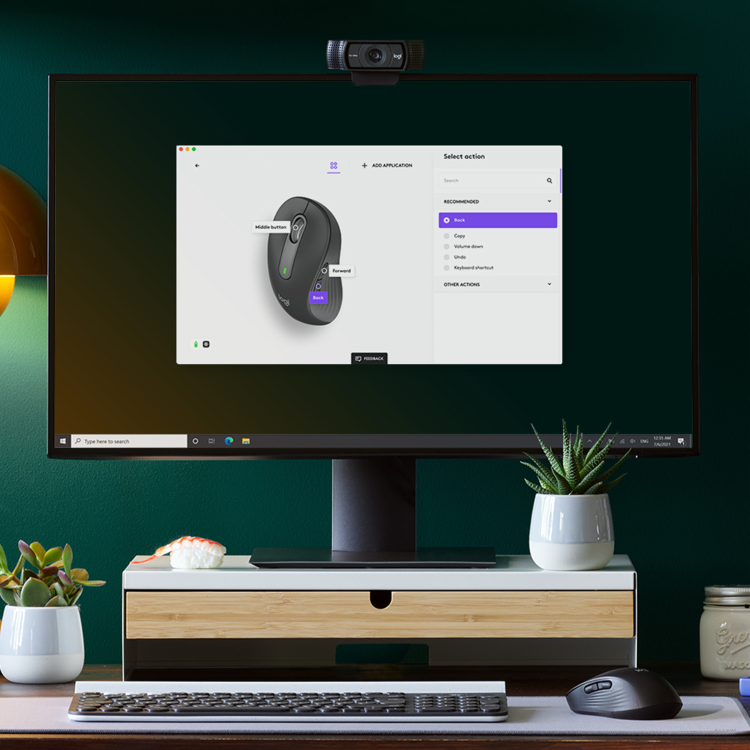 Logitech Signature M650 Wireless Optical Left Handed Mouse Grey