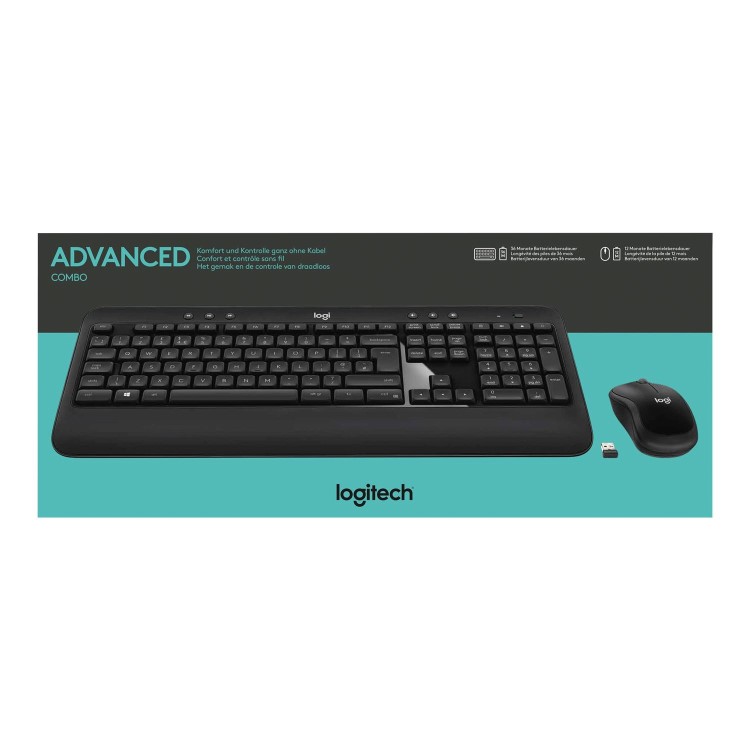 Logitech Advanced Wireless Keyboard and Mouse Combo Black