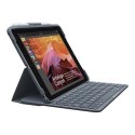 920-009480 Logitech Slim Folio - Keyboard and folio case - Bluetooth - UK English - graphite - for Apple 10.2-inch iPad 7th generation