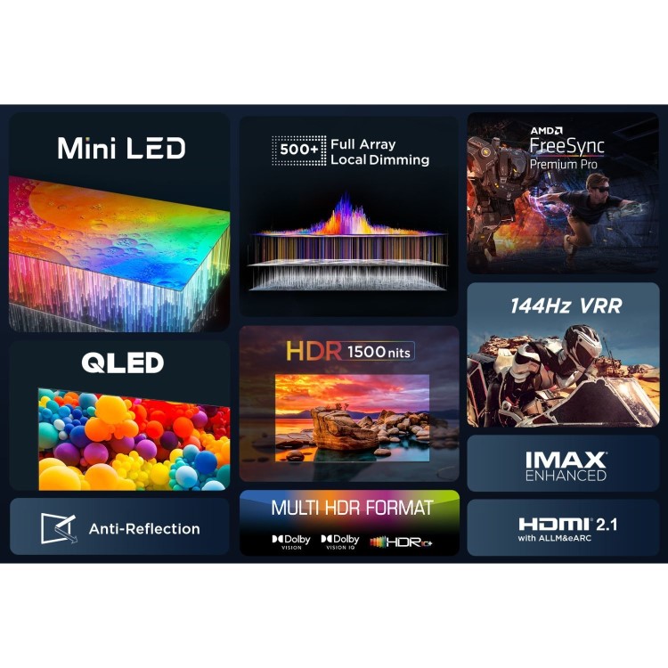 TCL C805K 65 inch Mini LED 4K Ultra HD QLED Google TV