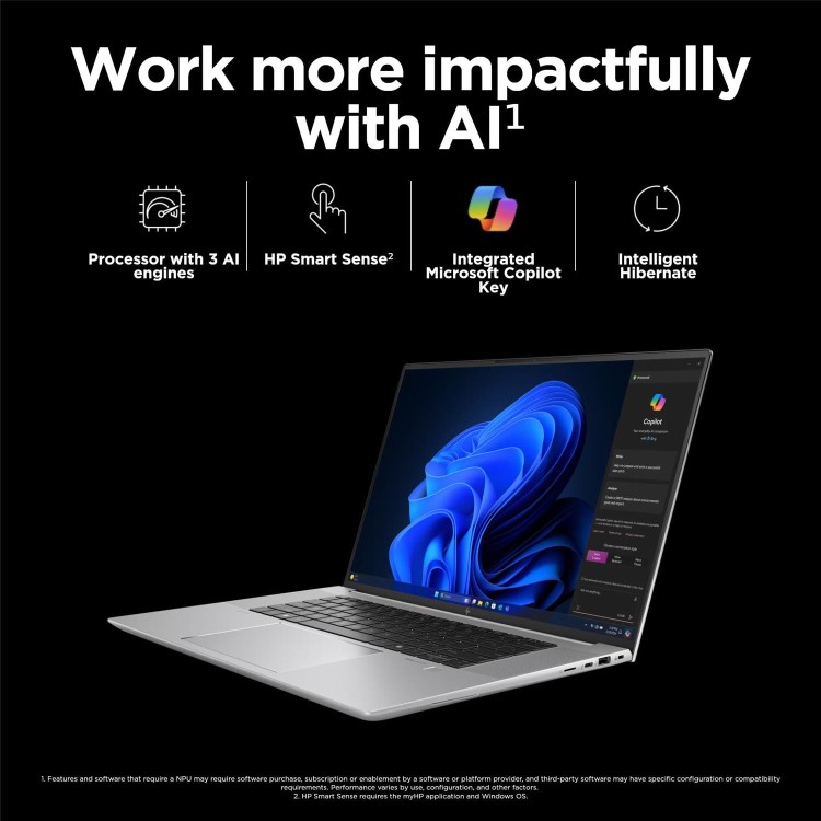 ZBook Studio 16 inch G11 Mobile Workstation PC  - Data Science, 16", Windows 11 Pro, Intel Core™ Ultra 7, 32GB RAM, 1TB SSD, RTX™ 1000 Ada, WUXGA