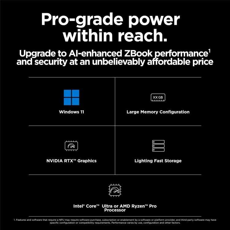 ZBook Power 16 inch G11 Mobile Workstation PC Wolf Pro Security Edition, 16", Windows 11 Pro, Intel Core™ Ultra 9, 32GB RAM, 1TB SSD, RTX™ 1000 Ada, WUXGA