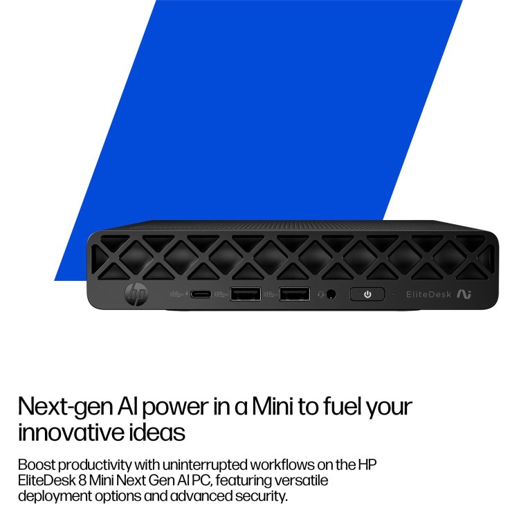 HP EliteDesk 8 Mini G1a AI AMD Ryzen AI 5 340 32GB RAM 1TB SSD Windows 11 Pro Mini PC
