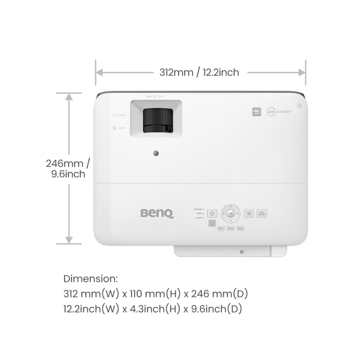 BenQ TK700 4K HDR Short Throw Console Gaming DLP Projector