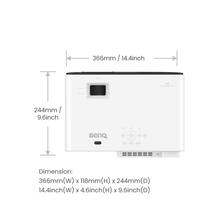BenQ X500i 4K HDR 4LED Short Throw Console Gaming DLP Projector