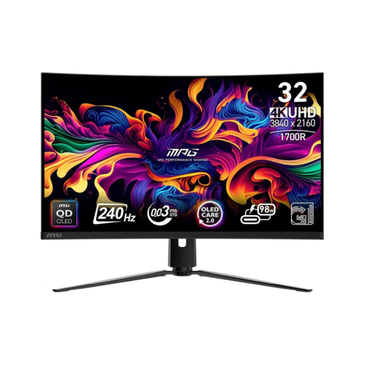 MSI MPG 321CURX 32" QD-OLED 4K UHD 240Hz 0.03ms Curved Gaming Monitor