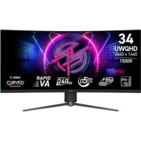 MSI MPG 346CQRF X24 34" VA UWQHD 240Hz 0.5ms Ultrawide Curved Gaming Monitor