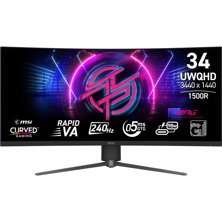 MSI MPG 346CQRF X24 34" VA UWQHD 240Hz 0.5ms Ultrawide Curved Gaming Monitor