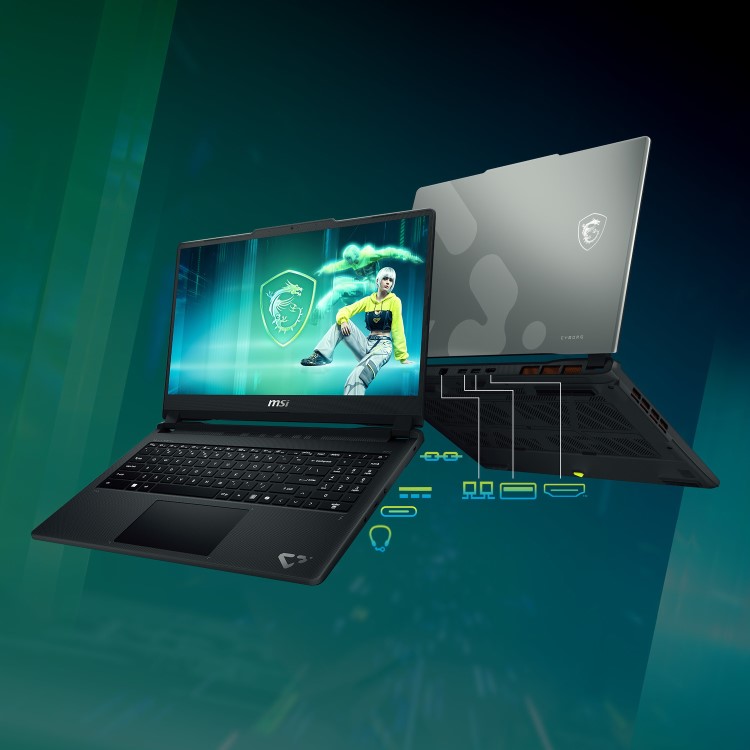 MSI Cyborg 15 Intel Core i7 16GB RAM 512GB SSD GeForce RTX 5050 144Hz 15.6 Inch Windows 11 Gaming Laptop