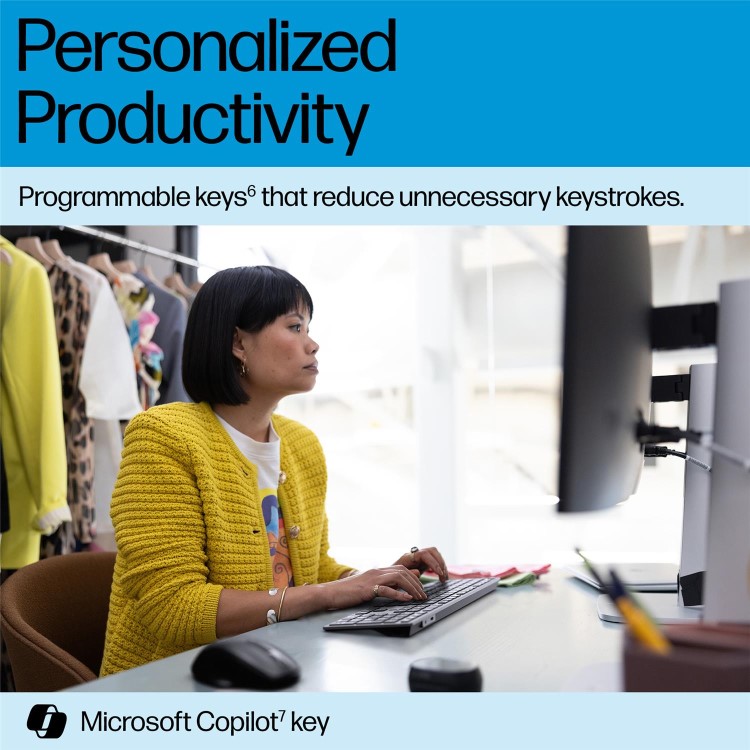 HP 725 Multi Device Full Size Wireless Keyboard