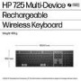 HP 725 Multi Device Full Size Wireless Keyboard
