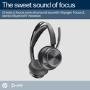 HP Poly Voyager Focus 2 On Ear Bluetooth Wireless Headset with Charging Stand