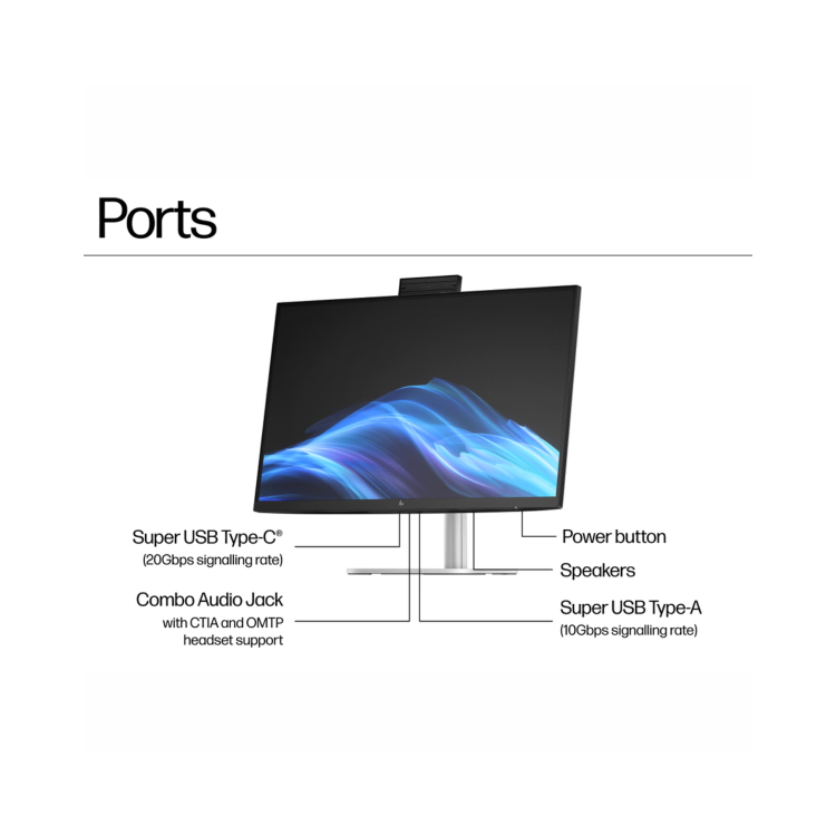HP EliteStudio 8 G1i AI Intel Core Ultra 5 16GB RAM 512GB SSD 23.8 Inch Windows 11 Pro All-in-One Touchscreen PC
