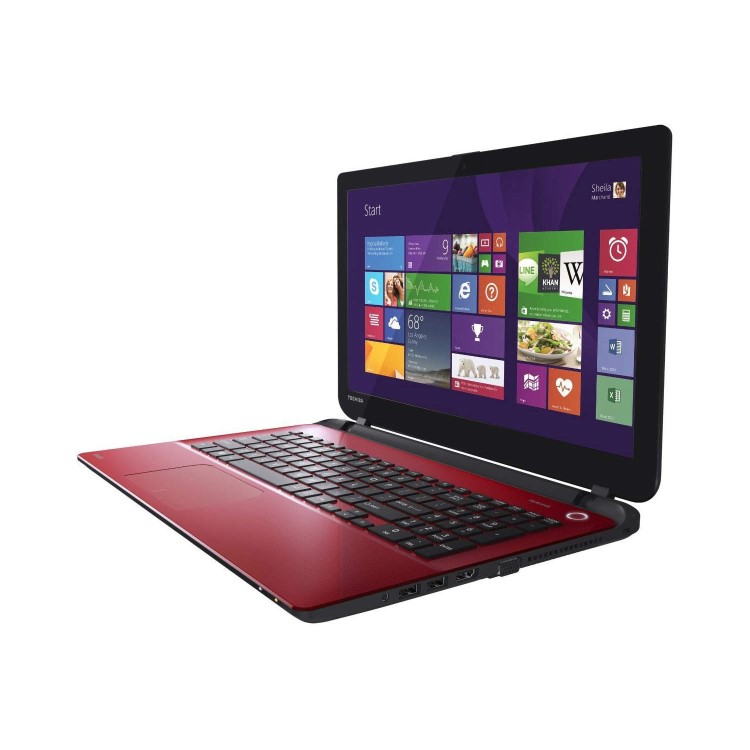 Refurbished Grade A1 Toshiba Satellite L50D-B-146 Quad Core 8GB 1TB Laptop in Red