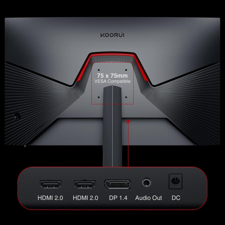 Refurbished KOORUI 27E6CA 27" IPS QHD 170Hz 1ms Gaming Monitor
