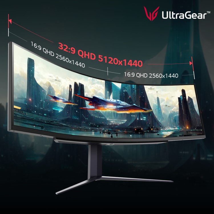 LG UltraGear 49GR85DC 49" Dual QHD 240Hz 1ms FreeSync Curved Gaming Monitor