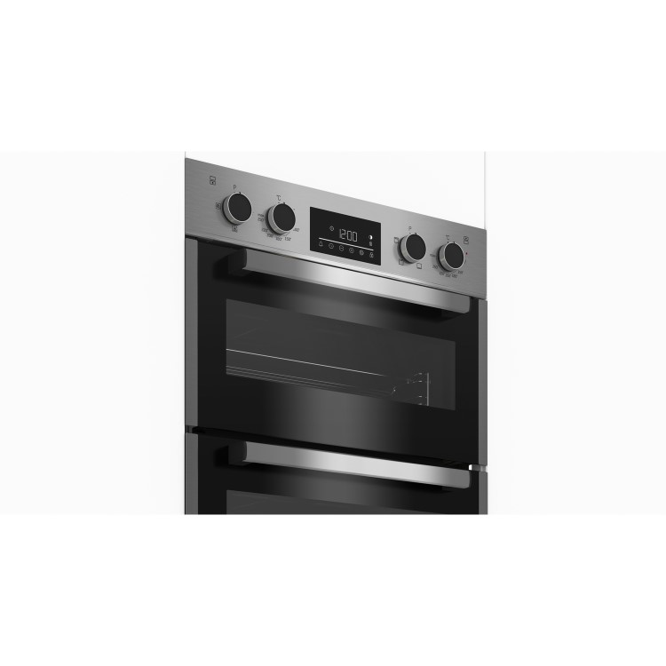 Refurbished Beko BBDF26300X 60cm Double Built In Electric Oven Stainless Steel