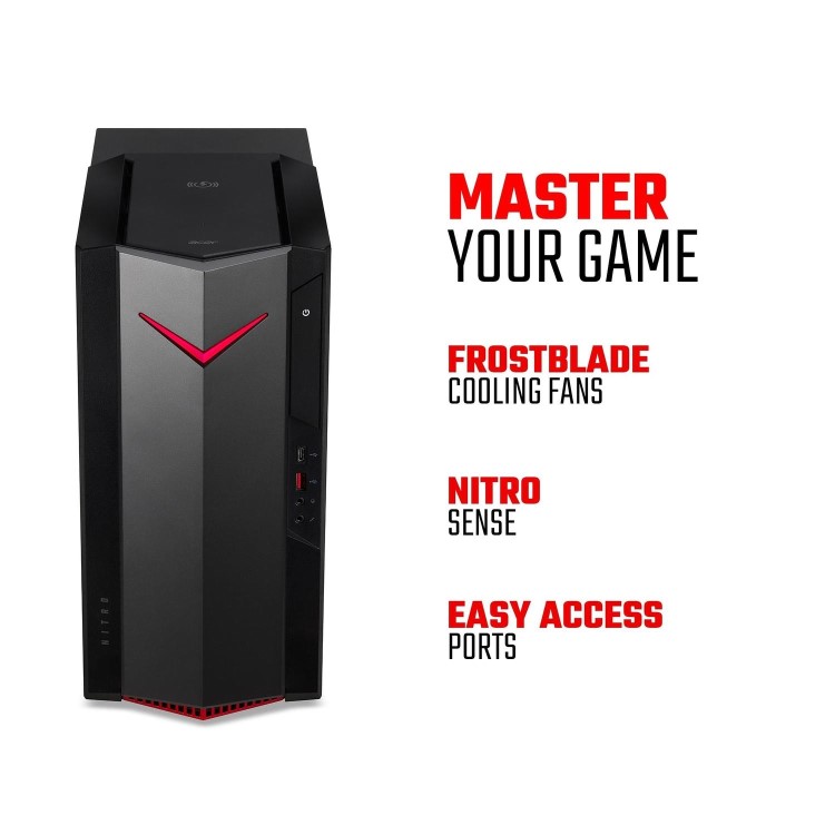 Refurbished Acer Nitro 50 N50-640 Core i5-12400F 16GB 1TB SSD RTX 3060 Windows 11 Home Gaming Desktop
