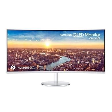 Refurbished Samsung LC34J791WTPXXU 34" VA QHD LED FreeSync Curved Monitor - White & Silver